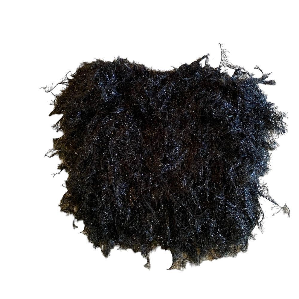 NWOT ASOS Design Faux Feather Bandeau Top - Picture 5 of 7